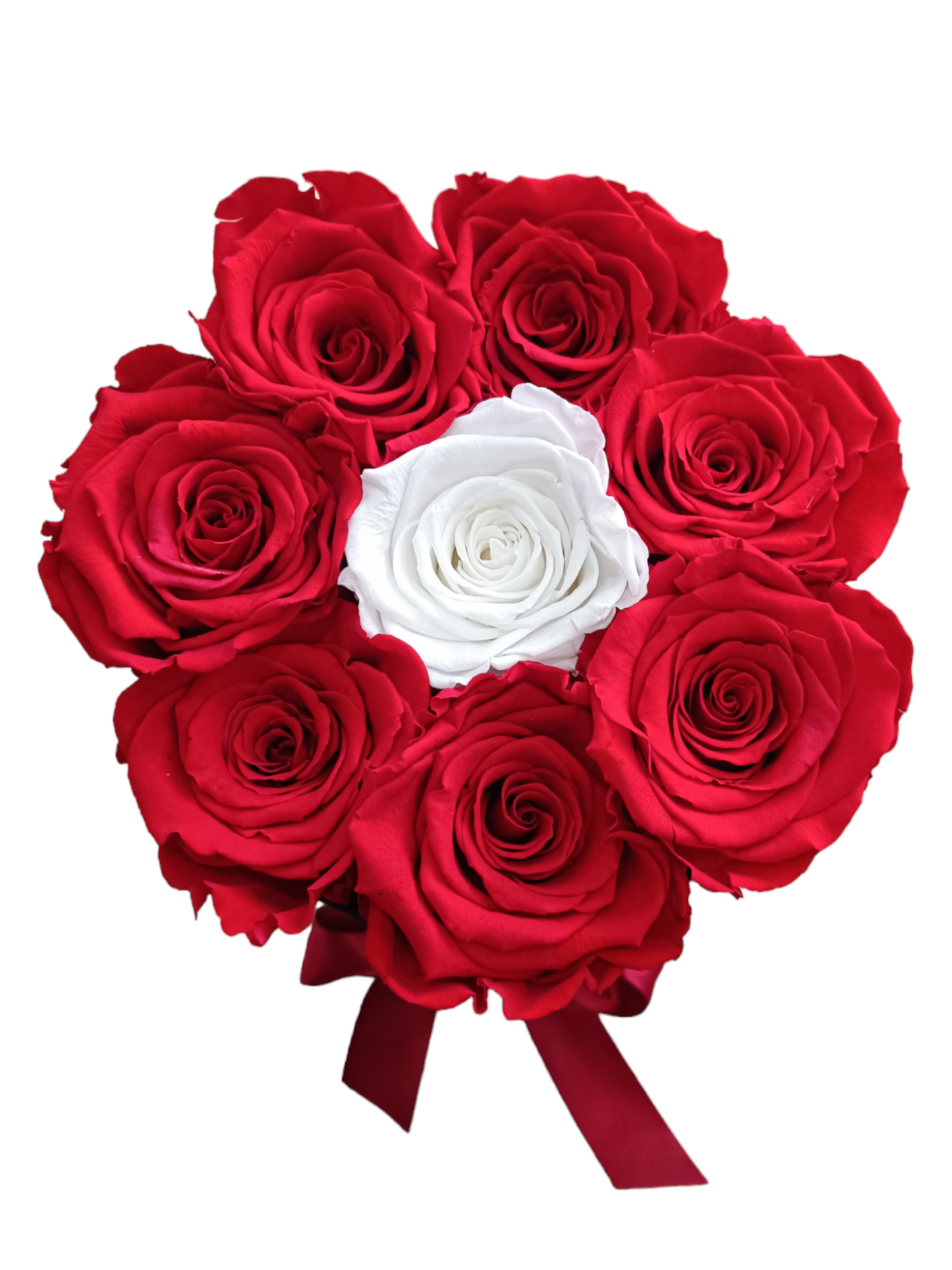 Black Box M - Roses rouges et blanches stabilisées
