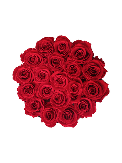 Coffret Luxe Blanc L - Roses Rouges Stabilisées