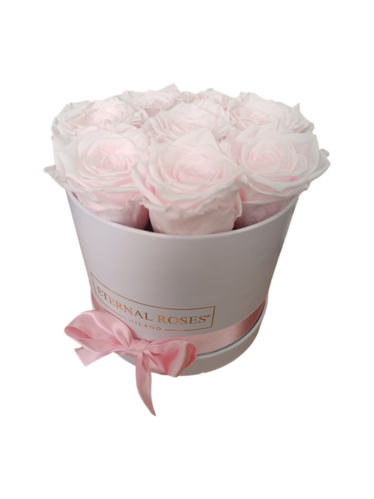 White Box M - Roses roses stabilisées